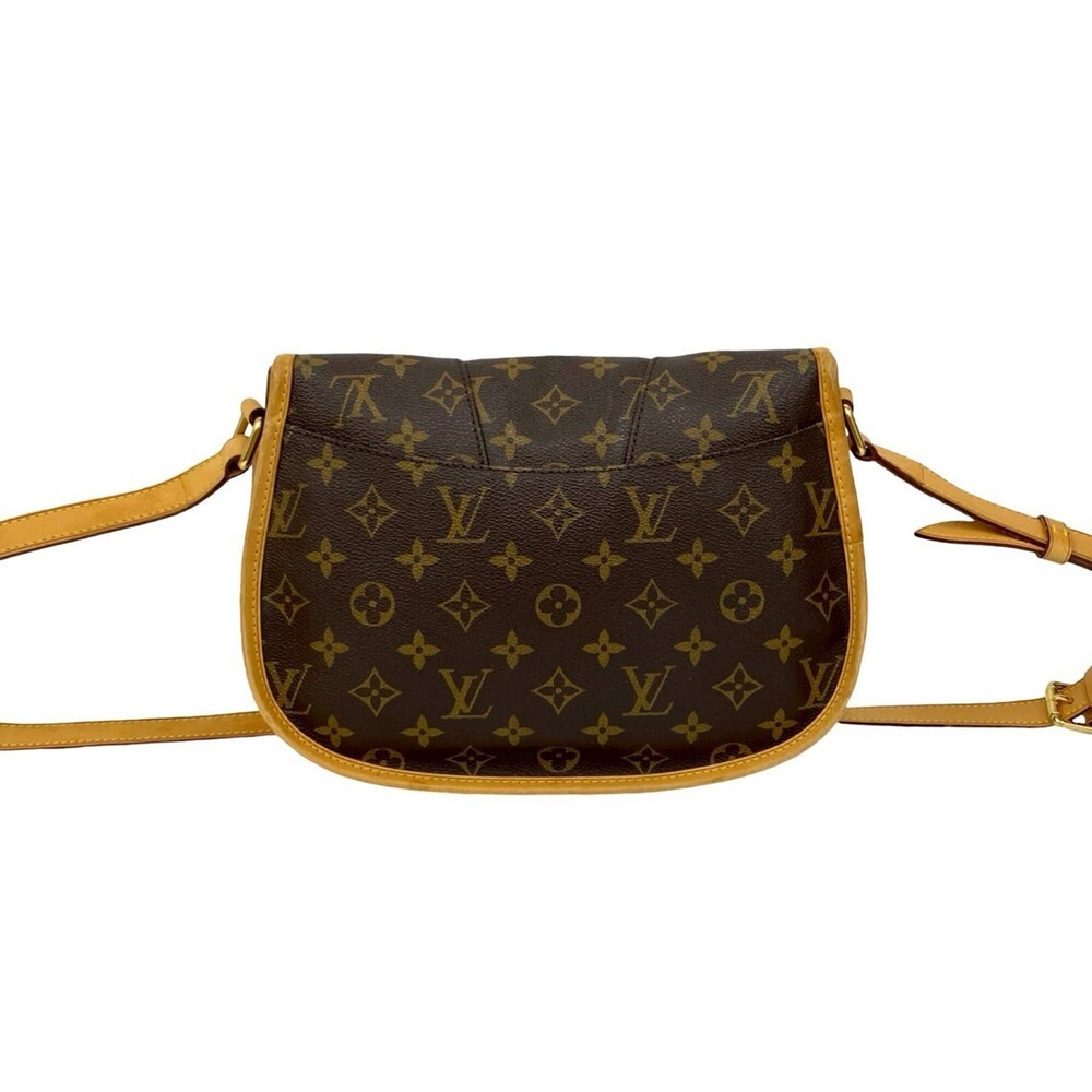 LOUIS VUITTON Authentic Brown Monogram Leather Pochette Shoulder Bag - Picture 3 of 10